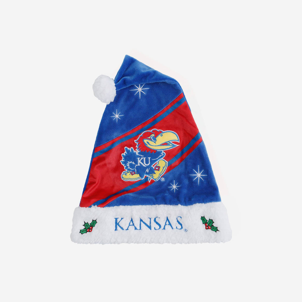 Kansas Jayhawks High End Santa Hat FOCO - FOCO.com