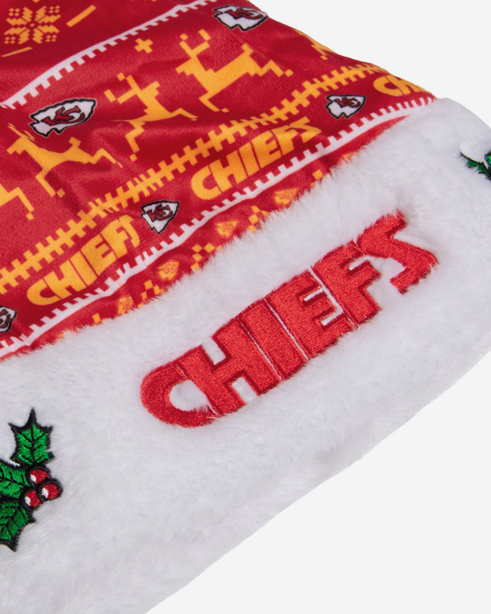 Kansas City Chiefs Family Holiday Santa Hat FOCO - FOCO.com