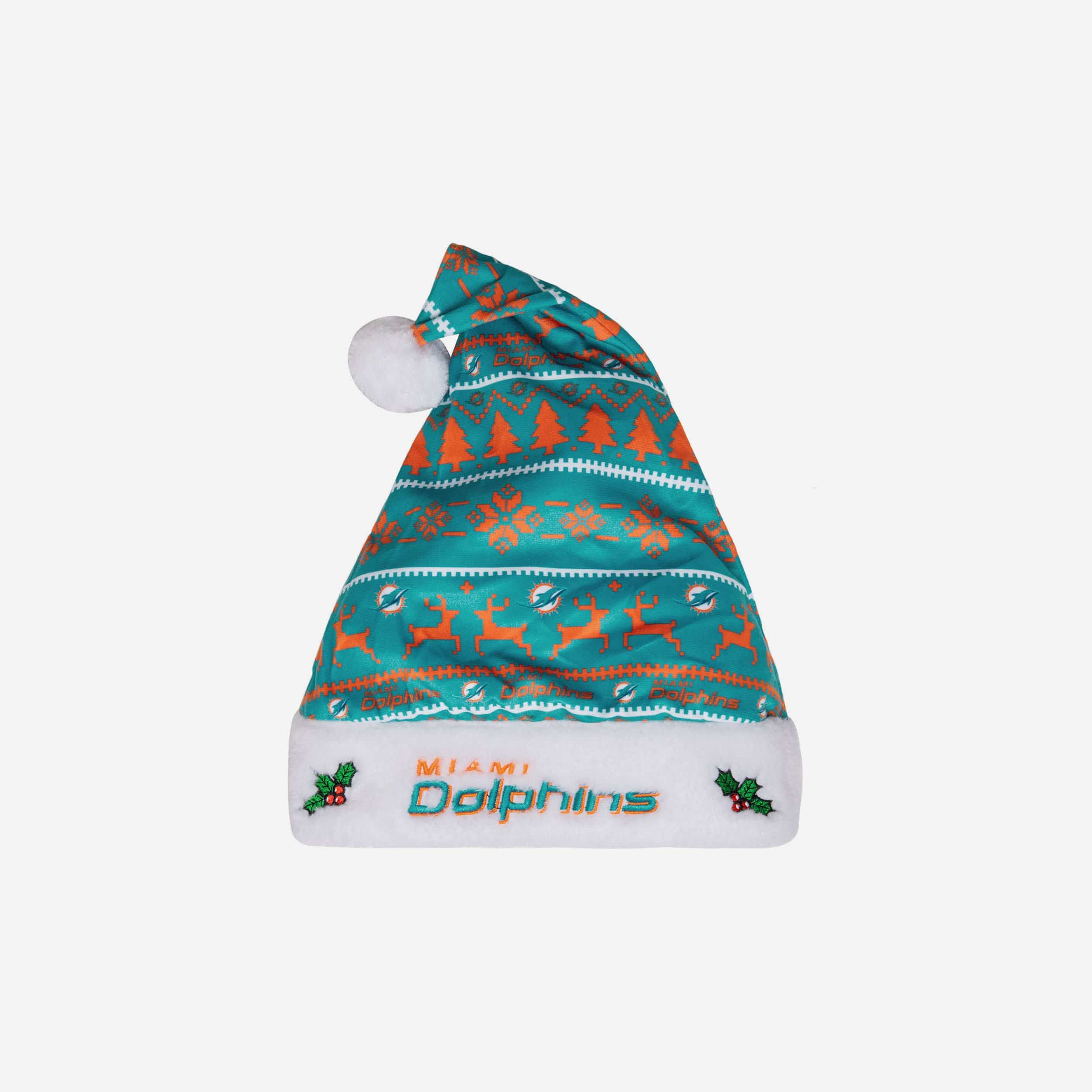 Miami Dolphins Baby Santa Hat