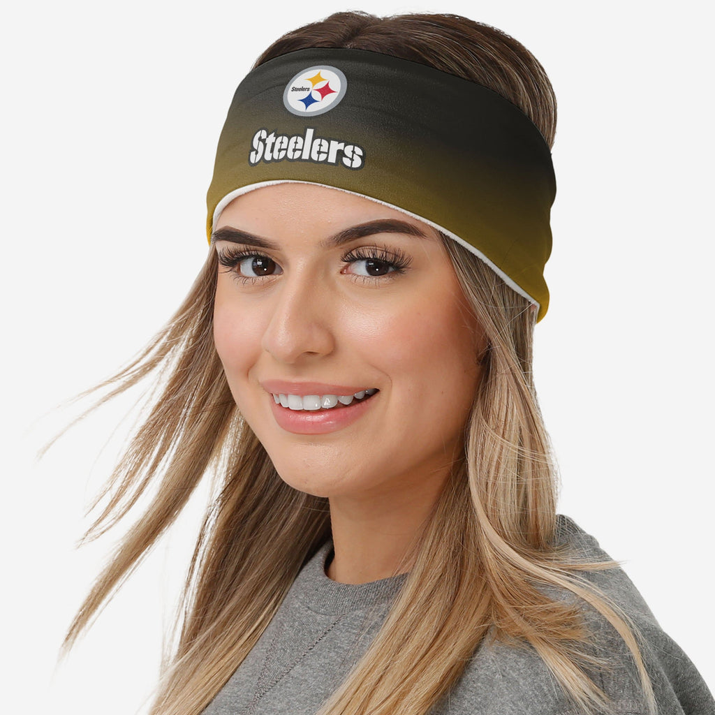 Pittsburgh Steelers Womens Gradient Printed Headband FOCO - FOCO.com