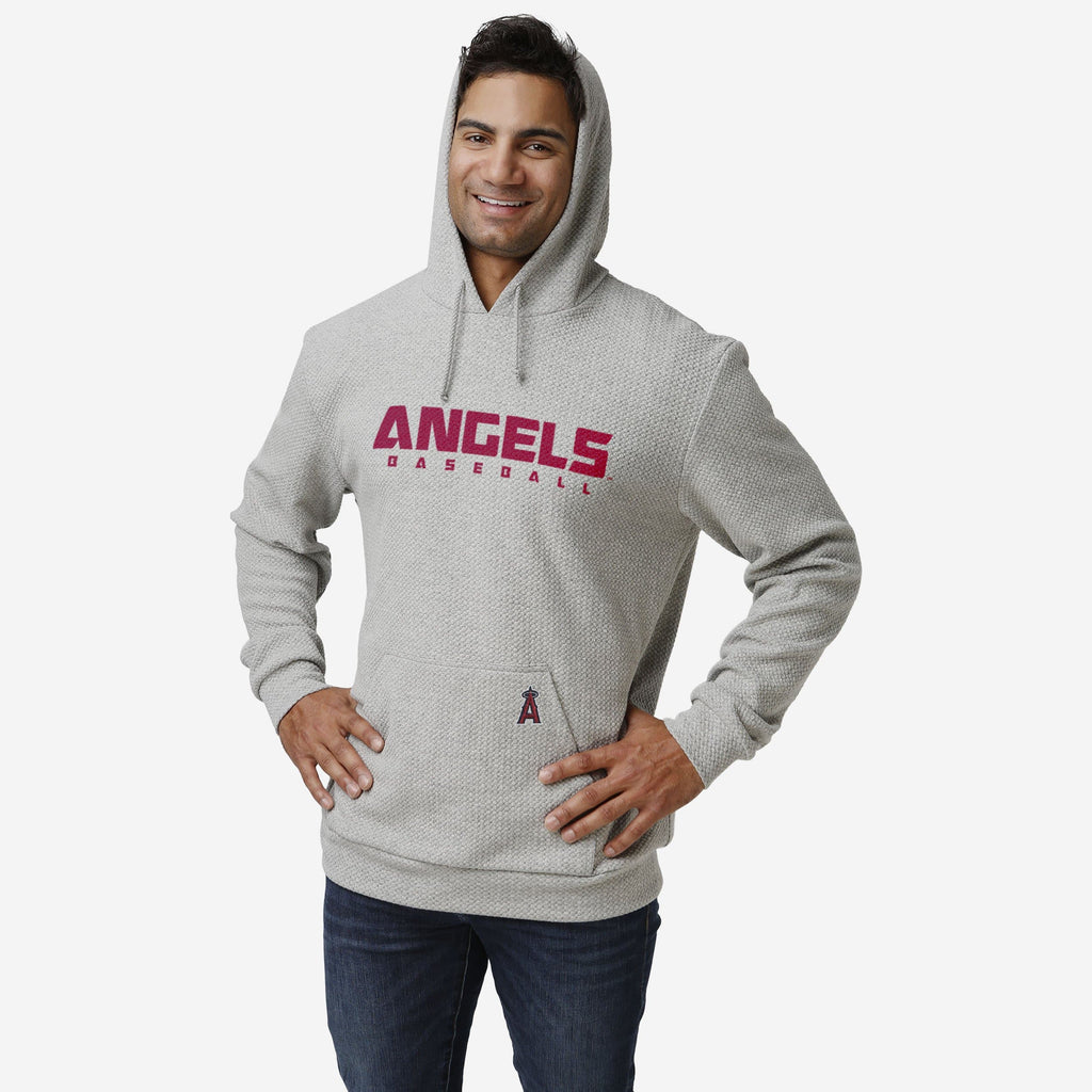 Los Angeles Angels Gray Woven Hoodie FOCO S - FOCO.com