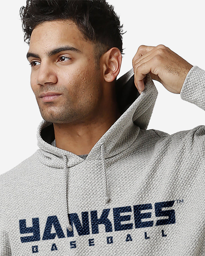 New York Yankees Gray Woven Hoodie FOCO - FOCO.com