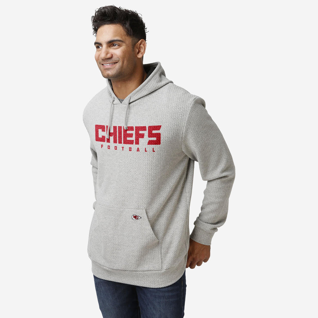 Kansas City Chiefs Gray Woven Hoodie FOCO S - FOCO.com