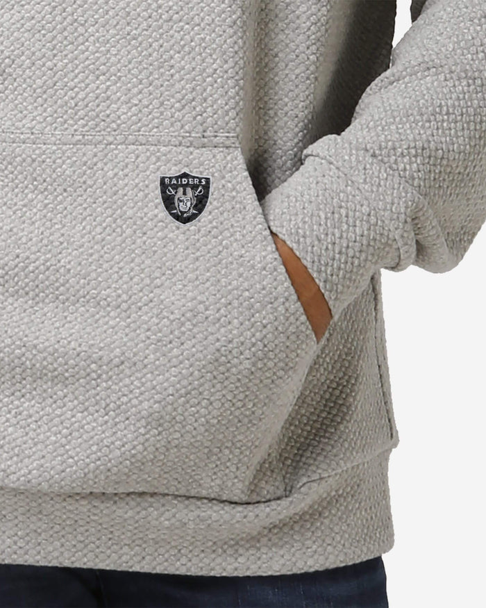 Las Vegas Raiders Gray Woven Hoodie FOCO - FOCO.com