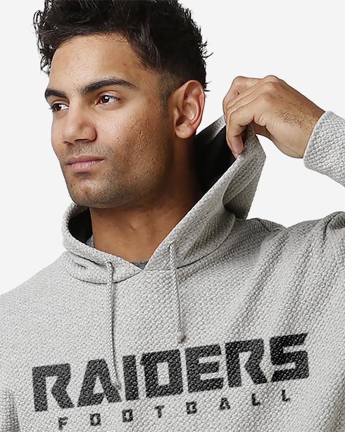 Las Vegas Raiders Gray Woven Hoodie FOCO - FOCO.com