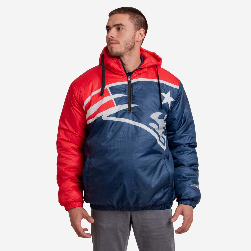 New England Patriots Tundra Puffy Poly Fill Pullover FOCO S - FOCO.com