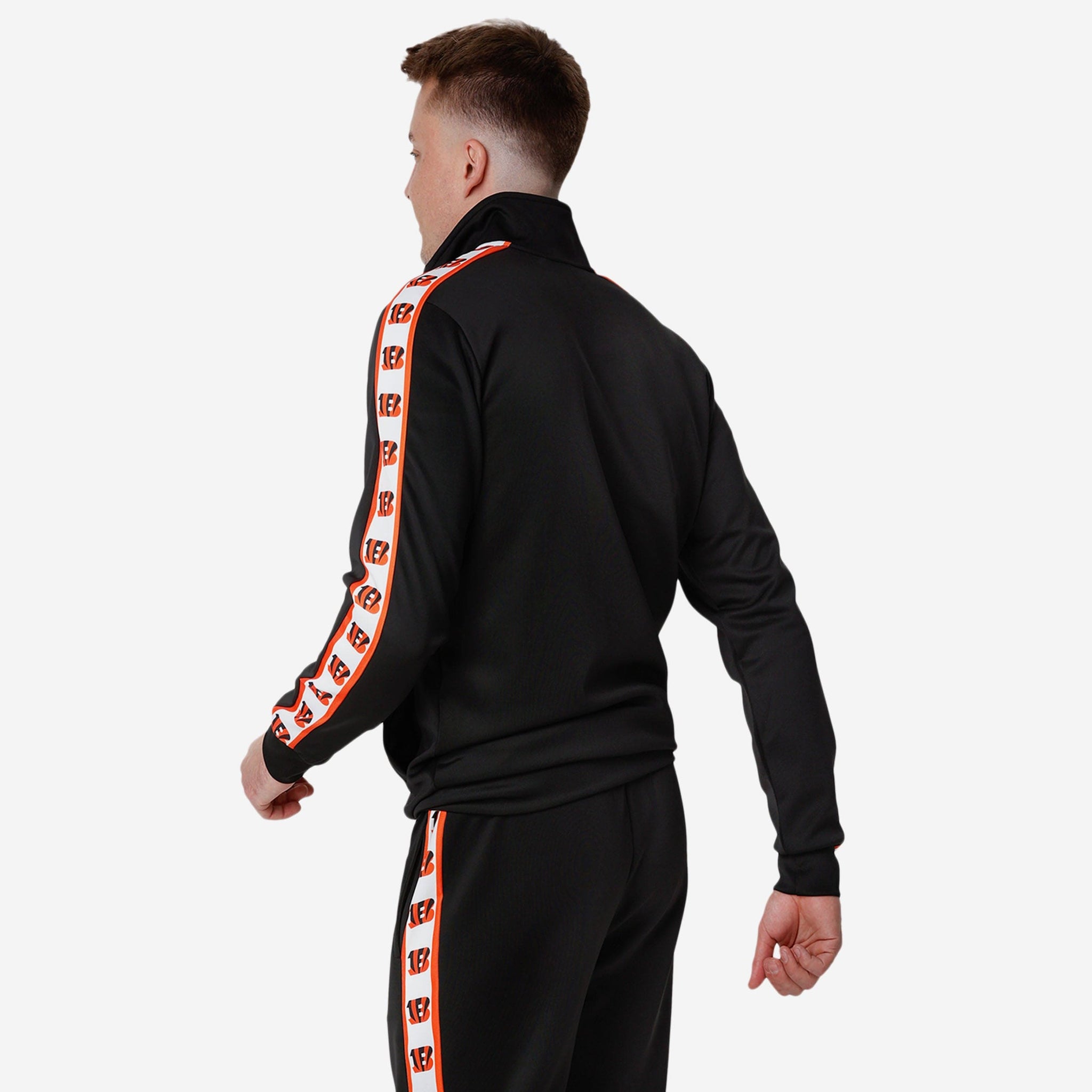 Cincinnati Bengals NFL Mens Stripe Logo Track Jacket