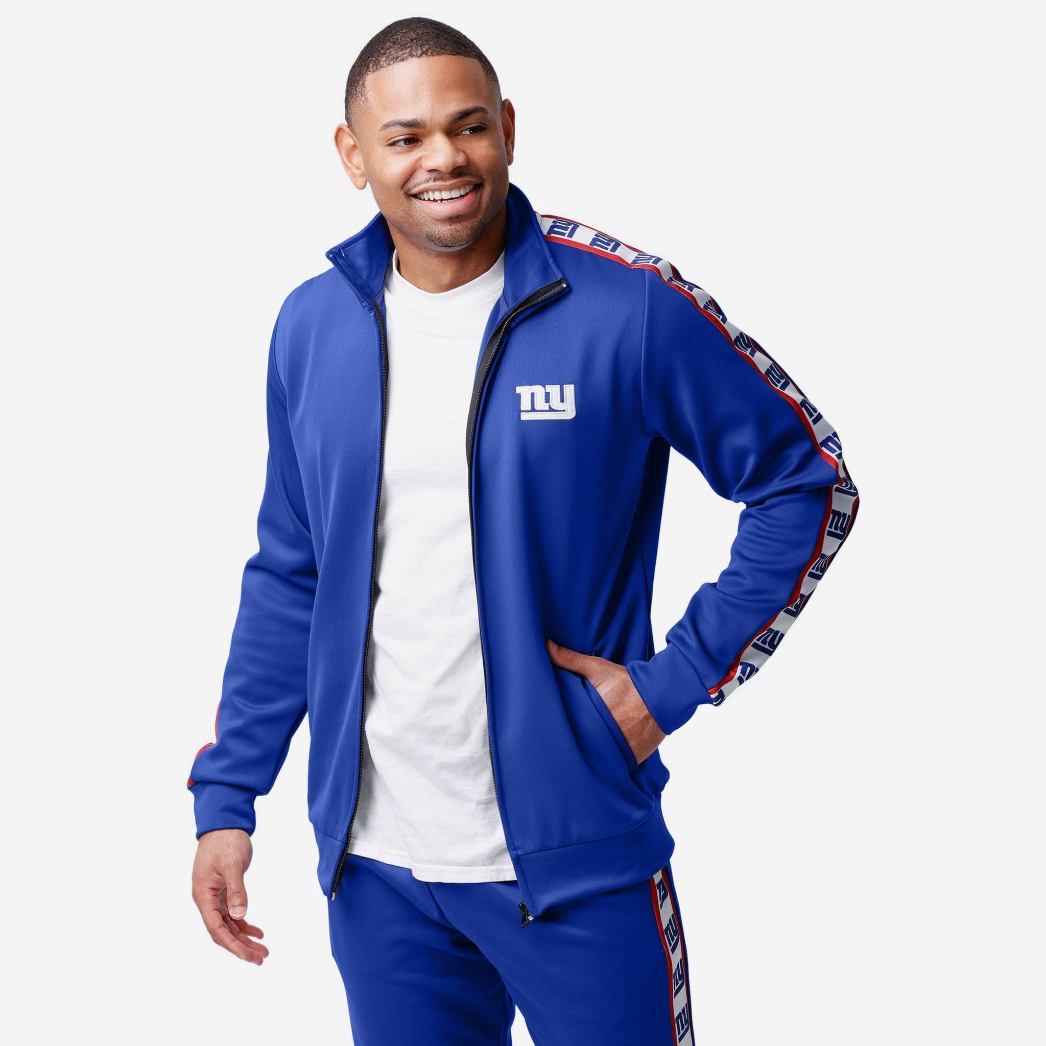 Dallas Cowboys Stripe Logo Track Jacket FOCO