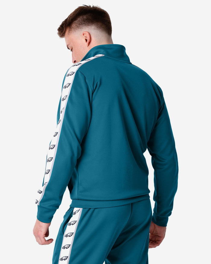 Philadelphia Eagles Stripe Logo Track Jacket FOCO - FOCO.com