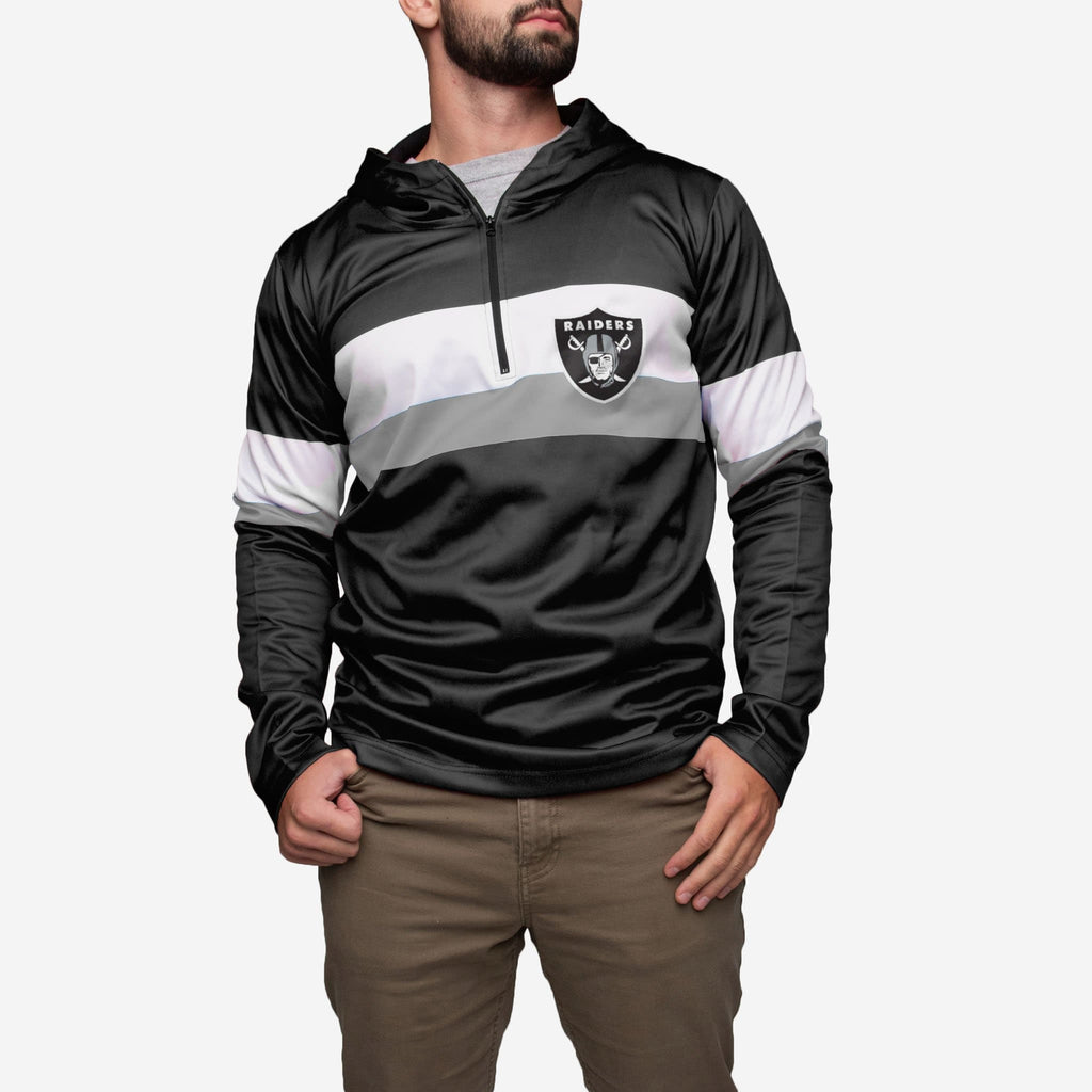 Las Vegas Raiders Quarter Zip Hoodie FOCO - FOCO.com