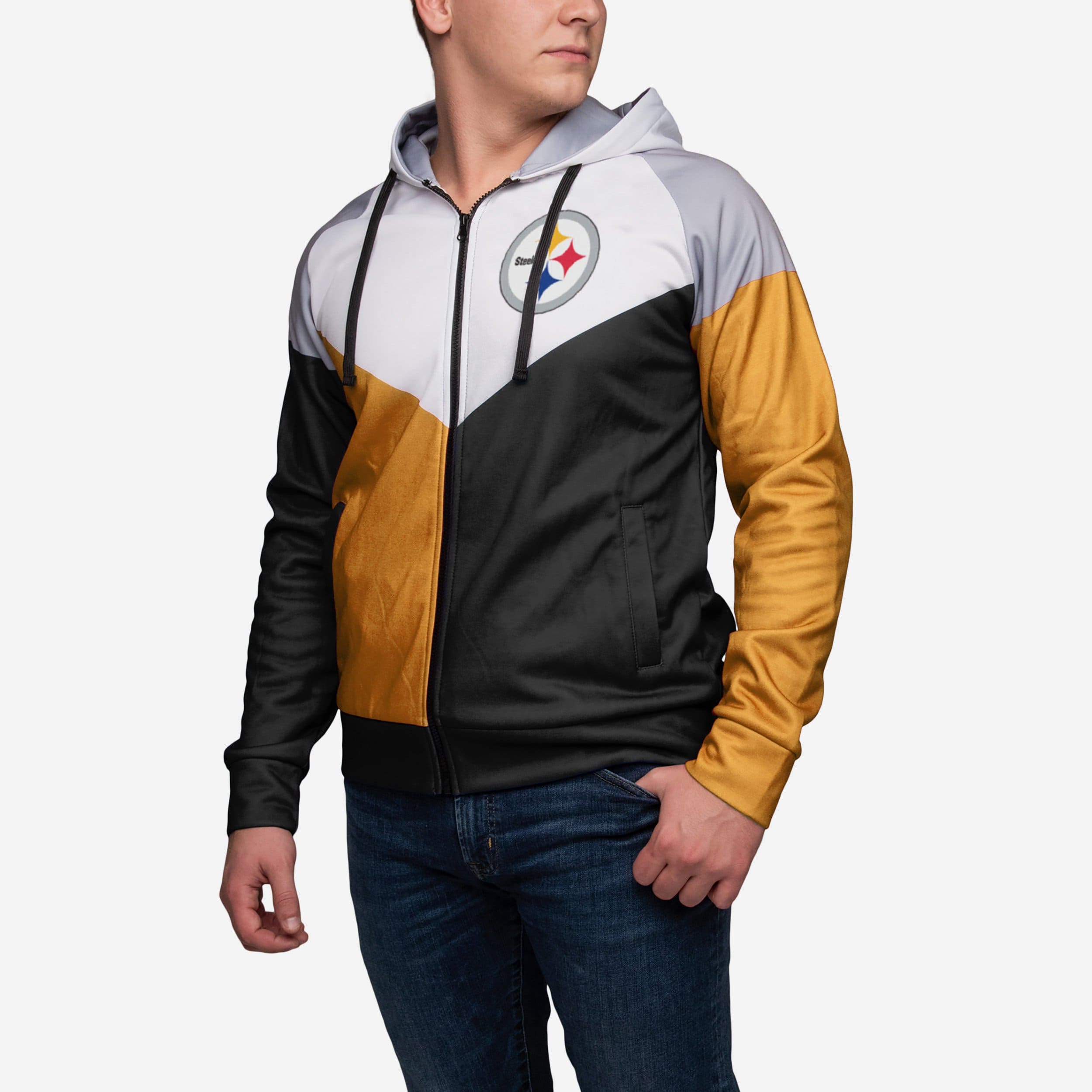 Pittsburgh Steelers Stripe Logo Track Jacket FOCO