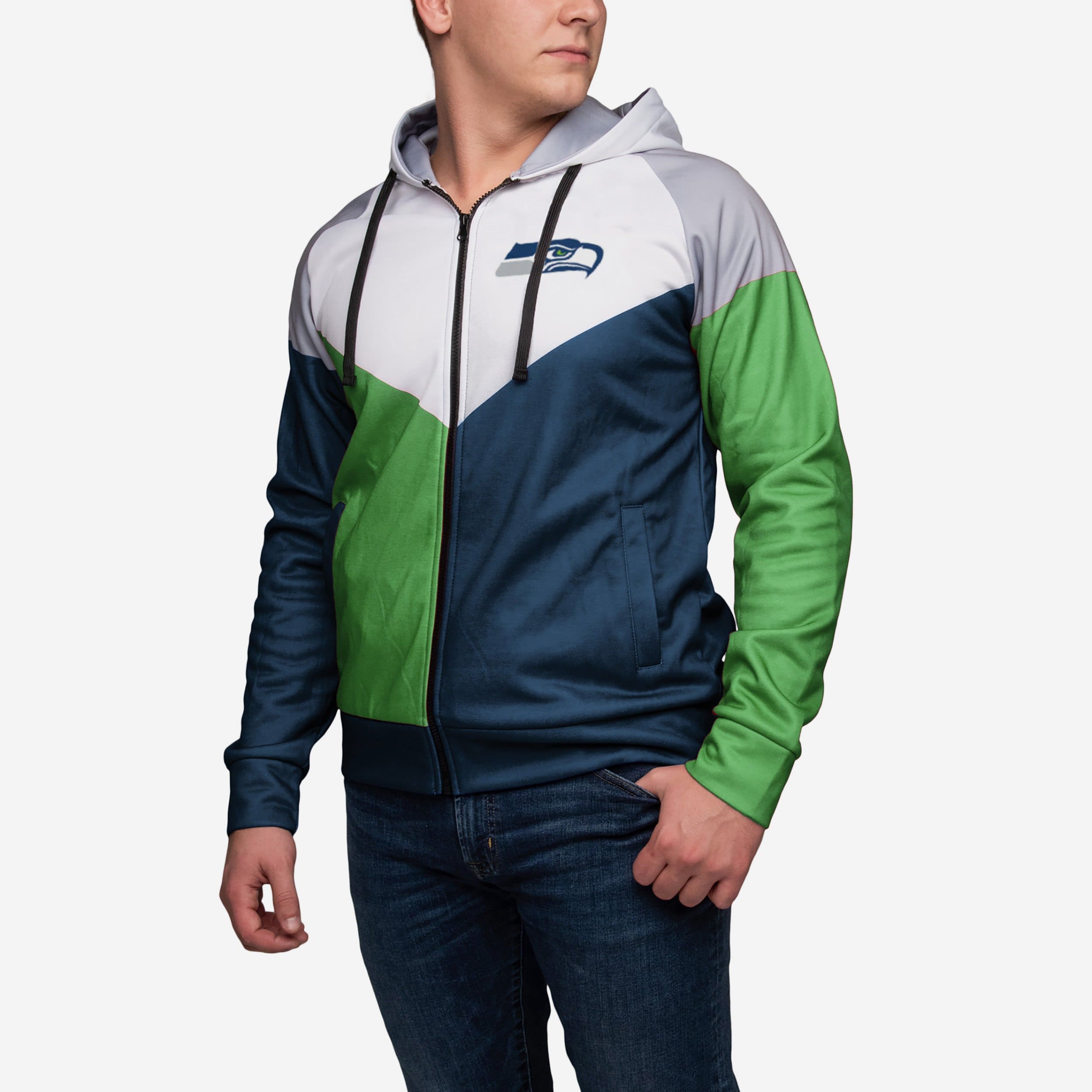 Seattle Seahawks Stripe Logo Track Jacket FOCO