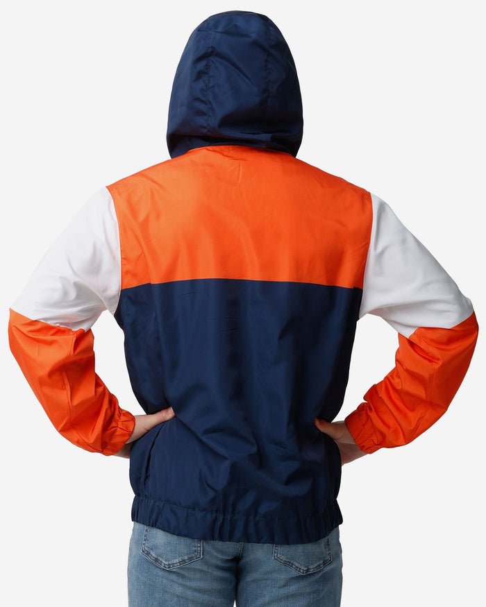 DENVER BRONCOS MASH UP WOOL VARSITY JACKET (MIDNIGHT NAVY/ORANGE/ MIDNIGHT)