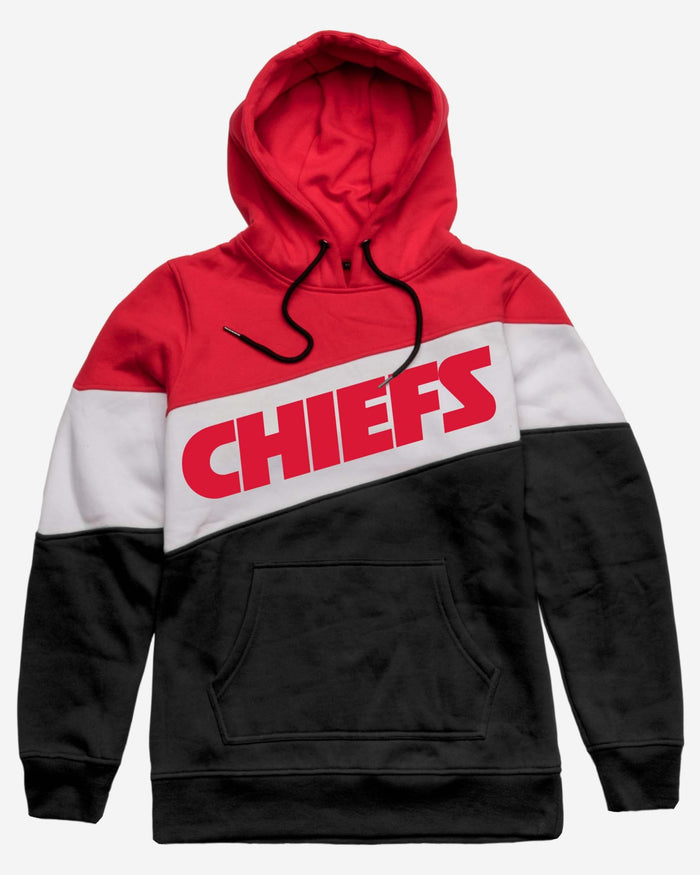 Kansas City Chiefs Wordmark Colorblock Hoodie FOCO - FOCO.com