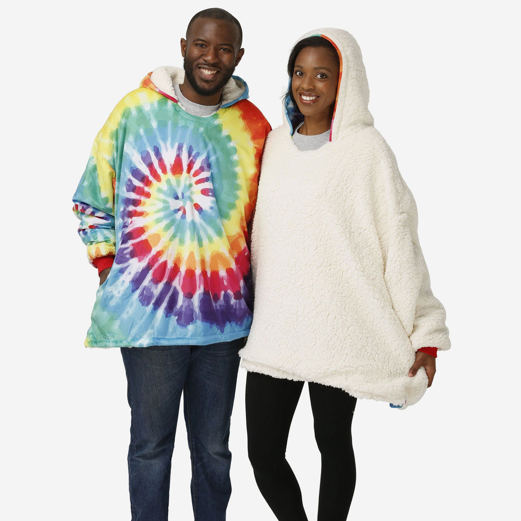 Tie-Dye Sherpa Reversible Hoodeez FOCO - FOCO.com