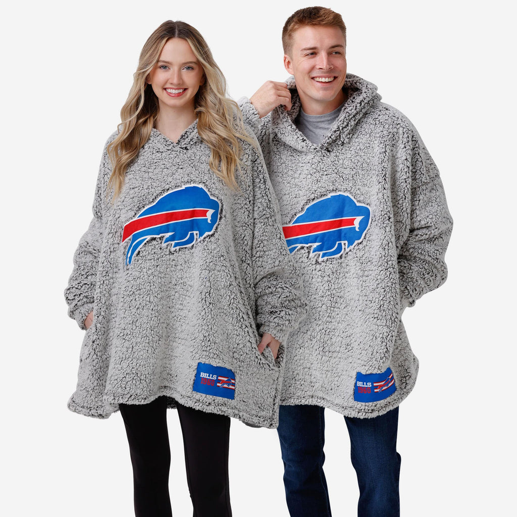 Buffalo Bills Grey Big Logo Hoodeez FOCO - FOCO.com