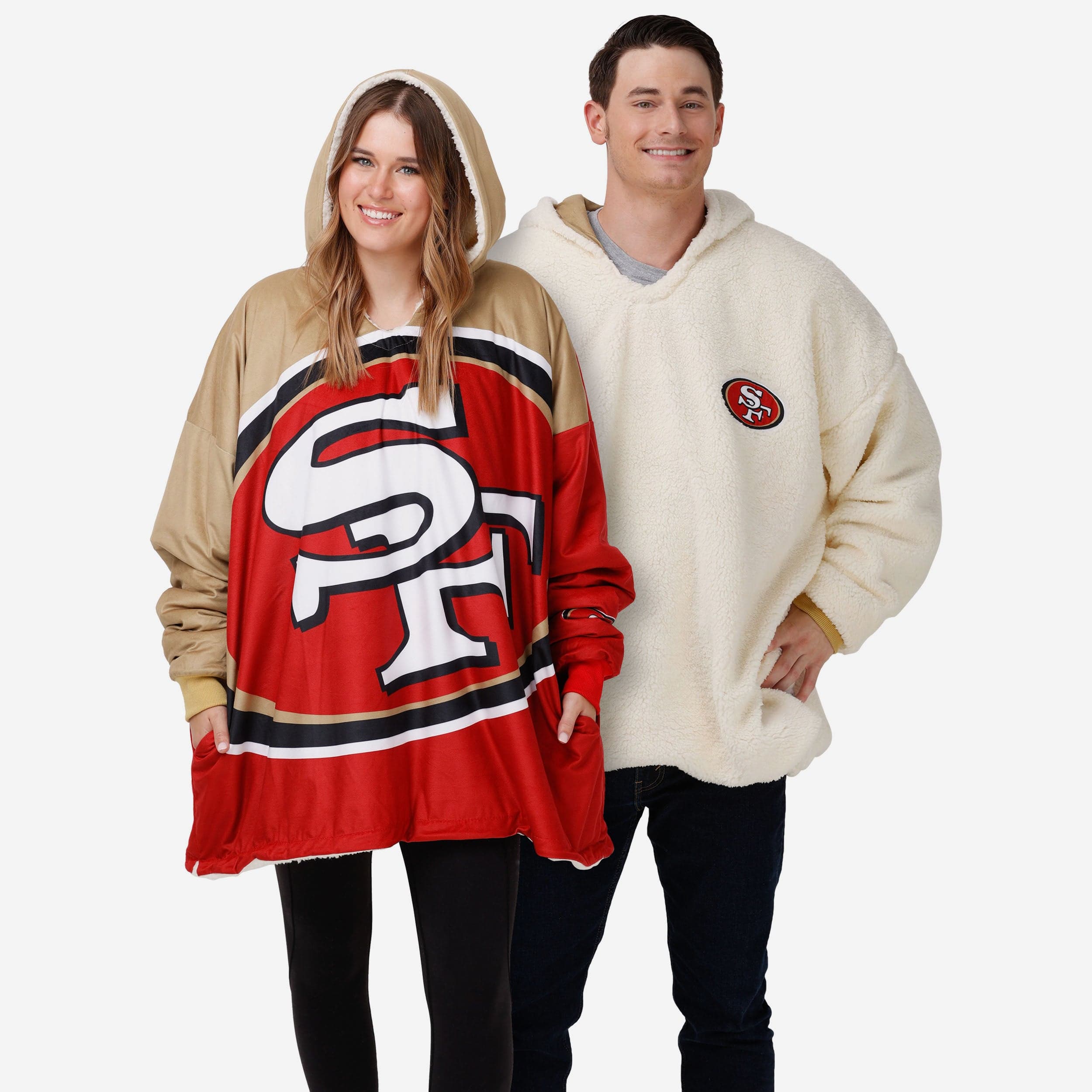 Men's San Francisco 49ers Mitchell & Ness Scarlet Big Face 5.0 Pullover  Hoodie