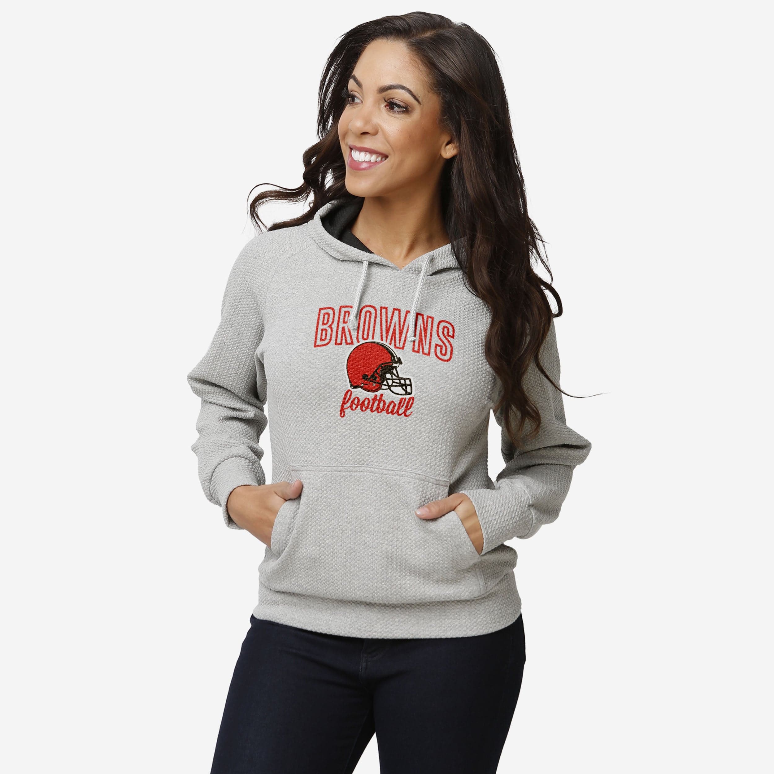 Outerstuff Girls Youth Heather Gray Kansas City Chiefs Go for It Funnel Neck Raglan Pullover Hoodie Size: Extra Large