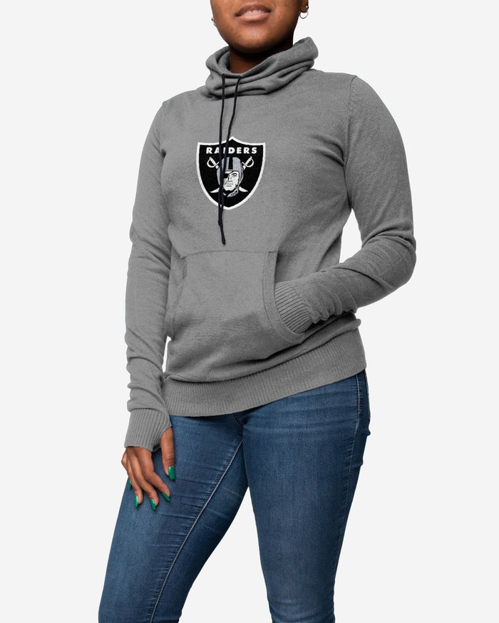 Las Vegas Raiders Womens Cowl Neck Sweater FOCO