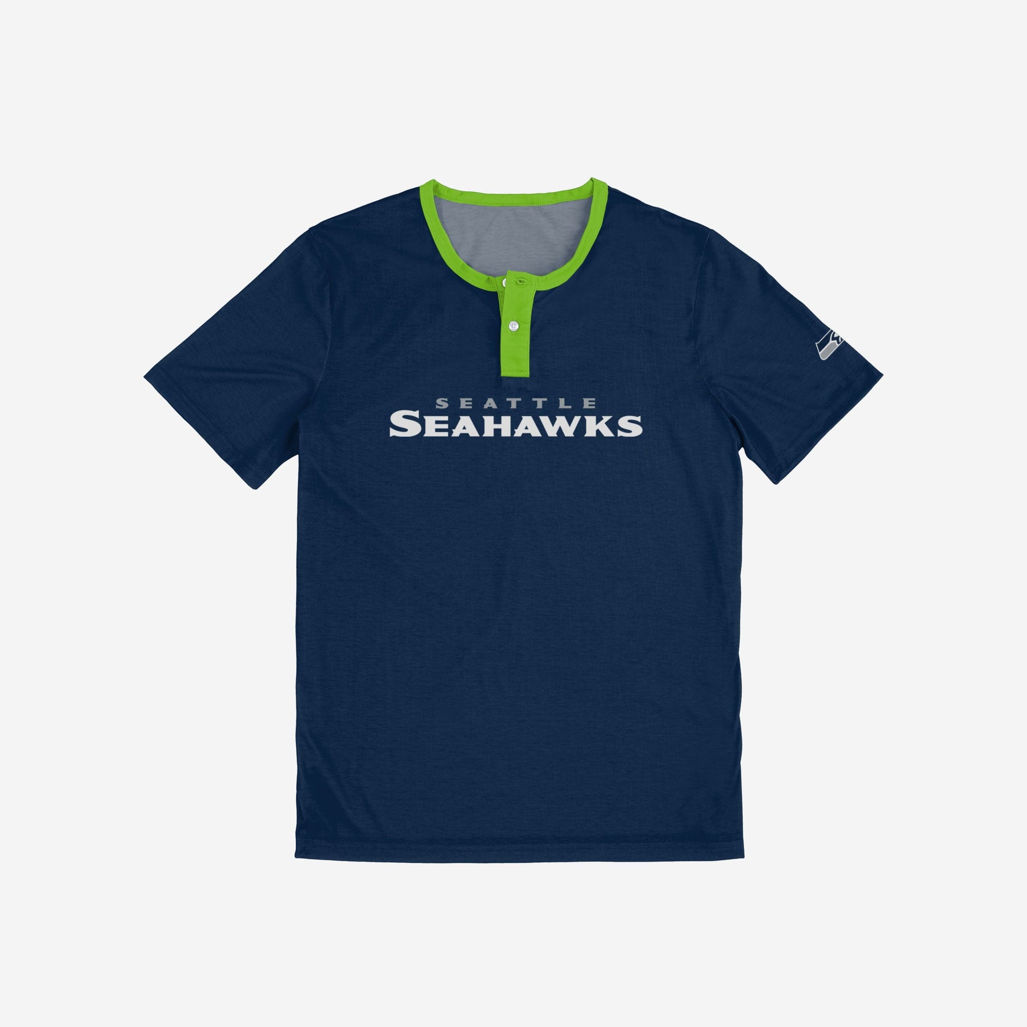 Seattle Seahawks Wordmark Short Sleeve Flannel Shirt by FOCO - CLARKtoys