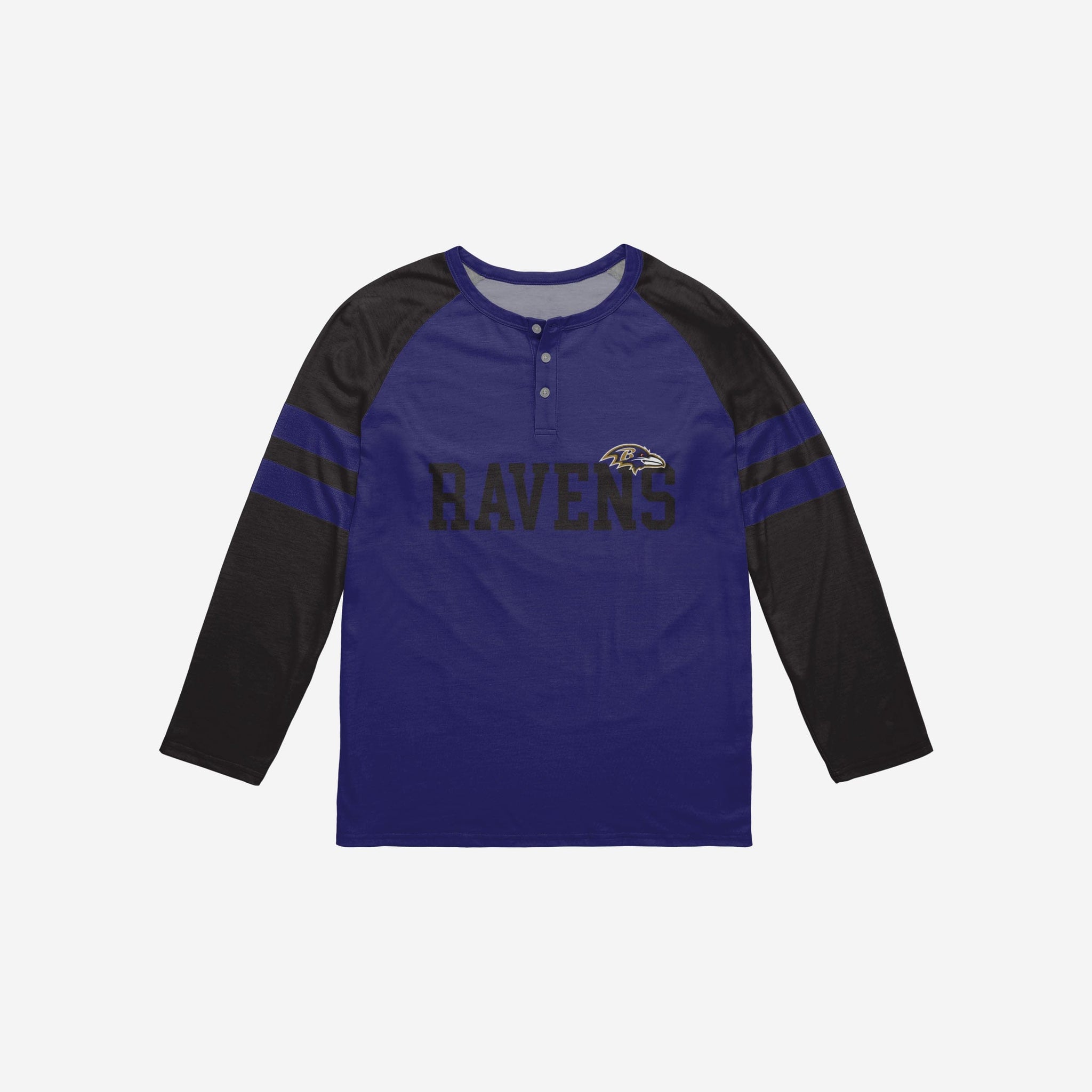 : FOCO Baltimore Ravens NFL Mens Solid Wordmark Short Sleeve  Henley : Sports & Outdoors