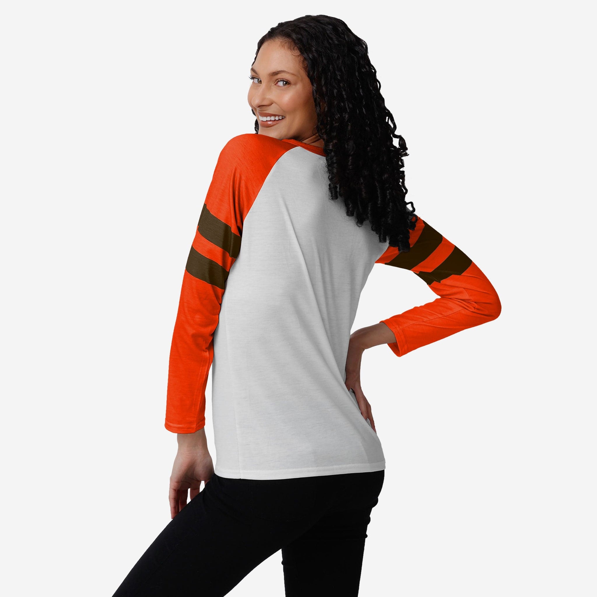 Official Ladies Cleveland Browns Long Sleeved T-Shirts, Ladies Long Sleeved  Shirts, Browns Raglan Shirts, Ladies Henley Long Sleeve Shirts