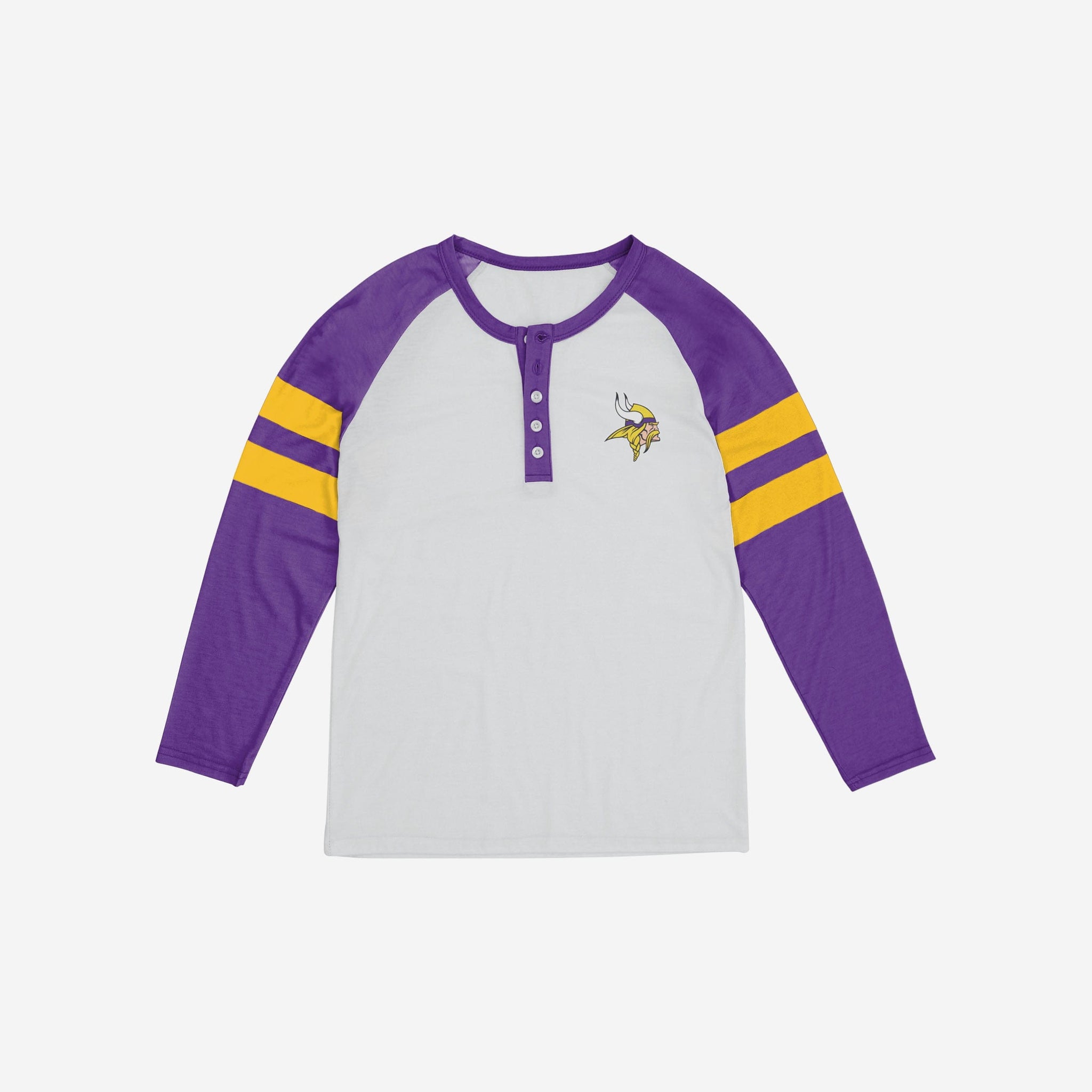 : FOCO Minnesota Vikings NFL Womens Big Wordmark Long Sleeve  Henley : Sports & Outdoors