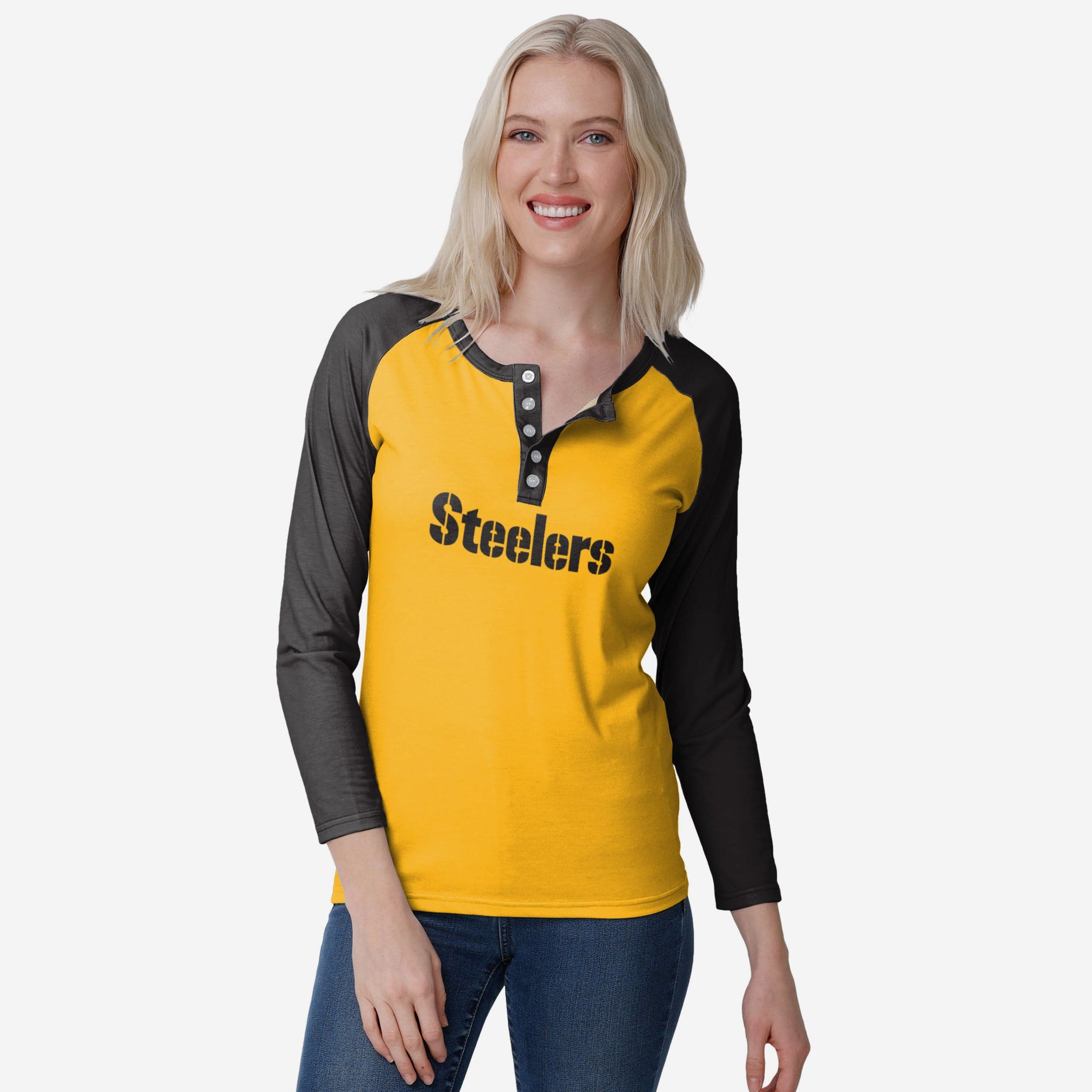 steelers henley shirt