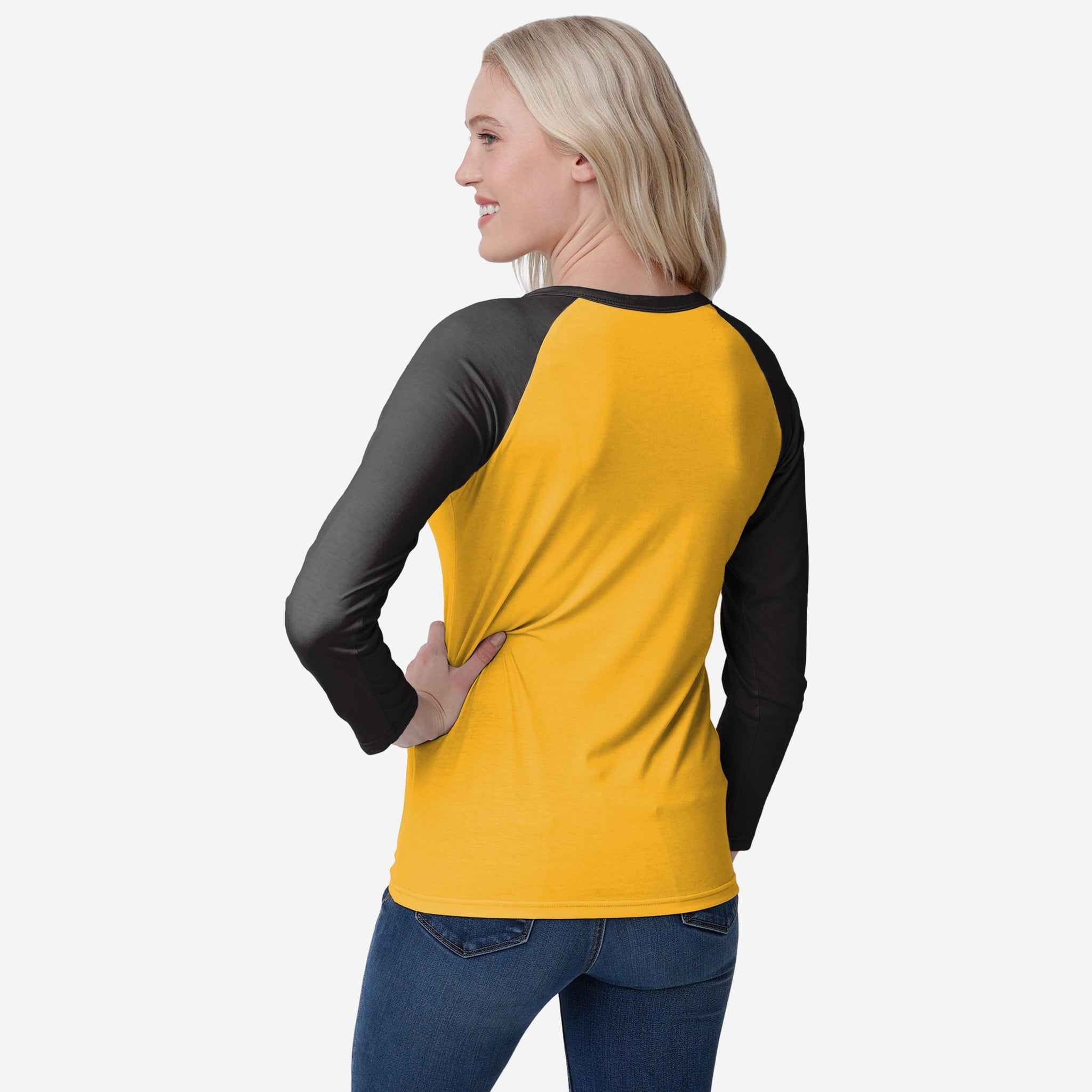 Official Ladies Pittsburgh Steelers Long Sleeved T-Shirts, Ladies Long  Sleeved Shirts, Steelers Raglan Shirts, Ladies Henley Long Sleeve Shirts