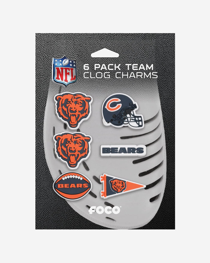 Chicago Bears 6 Pack Team Clog Charms FOCO - FOCO.com