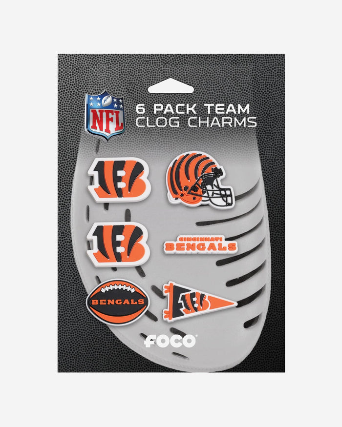 Cincinnati Bengals 6 Pack Team Clog Charms FOCO - FOCO.com