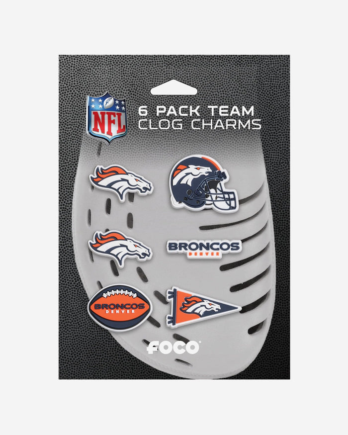 Denver Broncos 6 Pack Team Clog Charms FOCO - FOCO.com