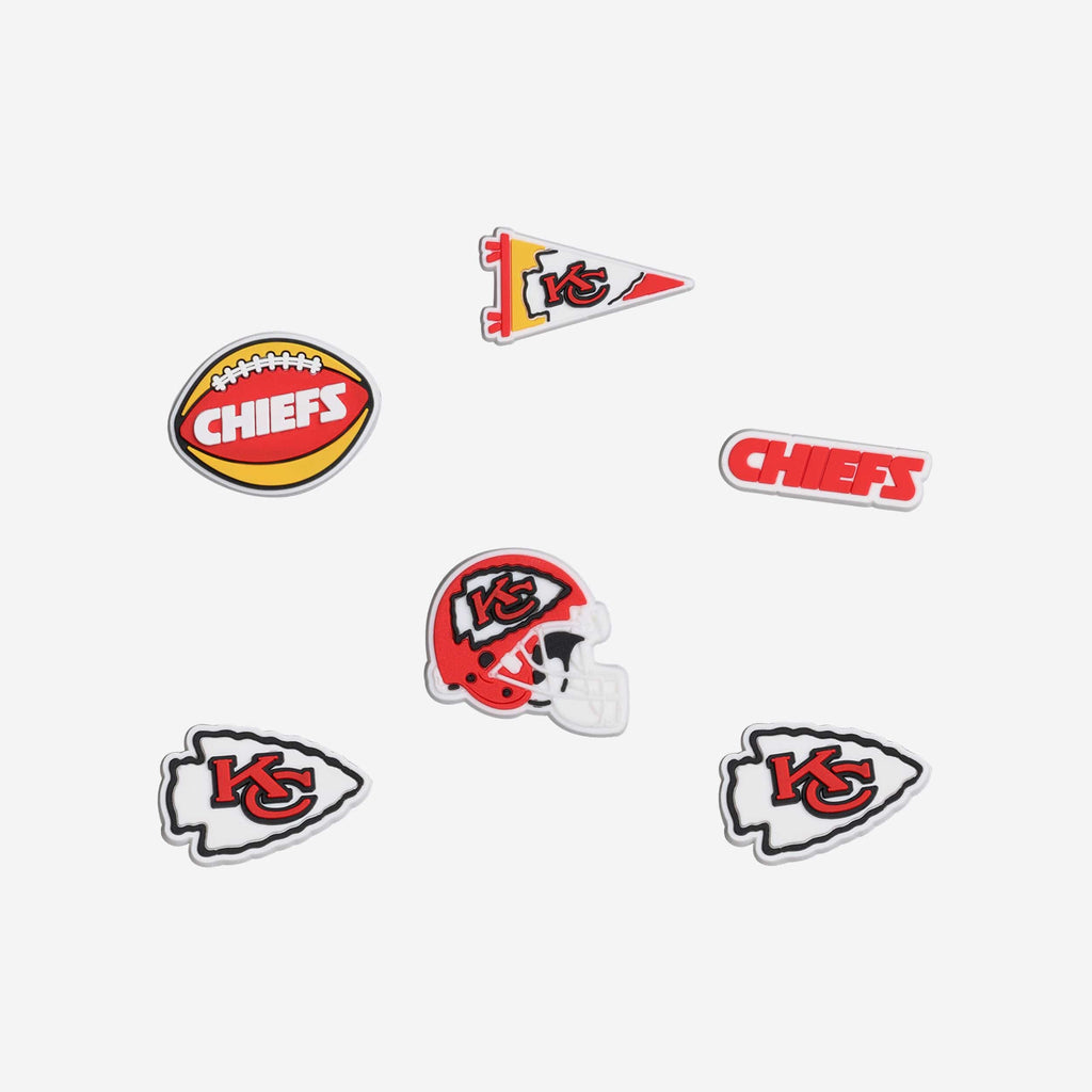 Kansas City Chiefs 6 Pack Team Clog Charms FOCO - FOCO.com