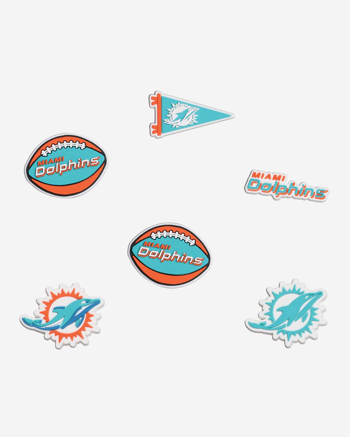 Miami Dolphins 6 Pack Team Clog Charms FOCO - FOCO.com