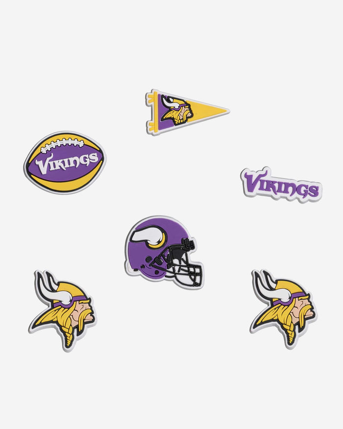 Minnesota Vikings 6 Pack Team Clog Charms FOCO - FOCO.com