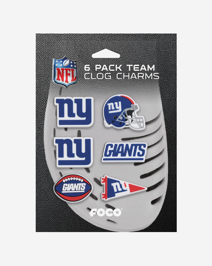 New York Giants 6 Pack Team Clog Charms FOCO - FOCO.com