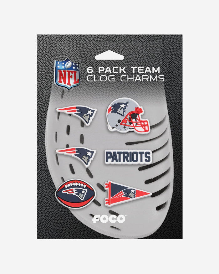 New England Patriots 6 Pack Team Clog Charms FOCO - FOCO.com