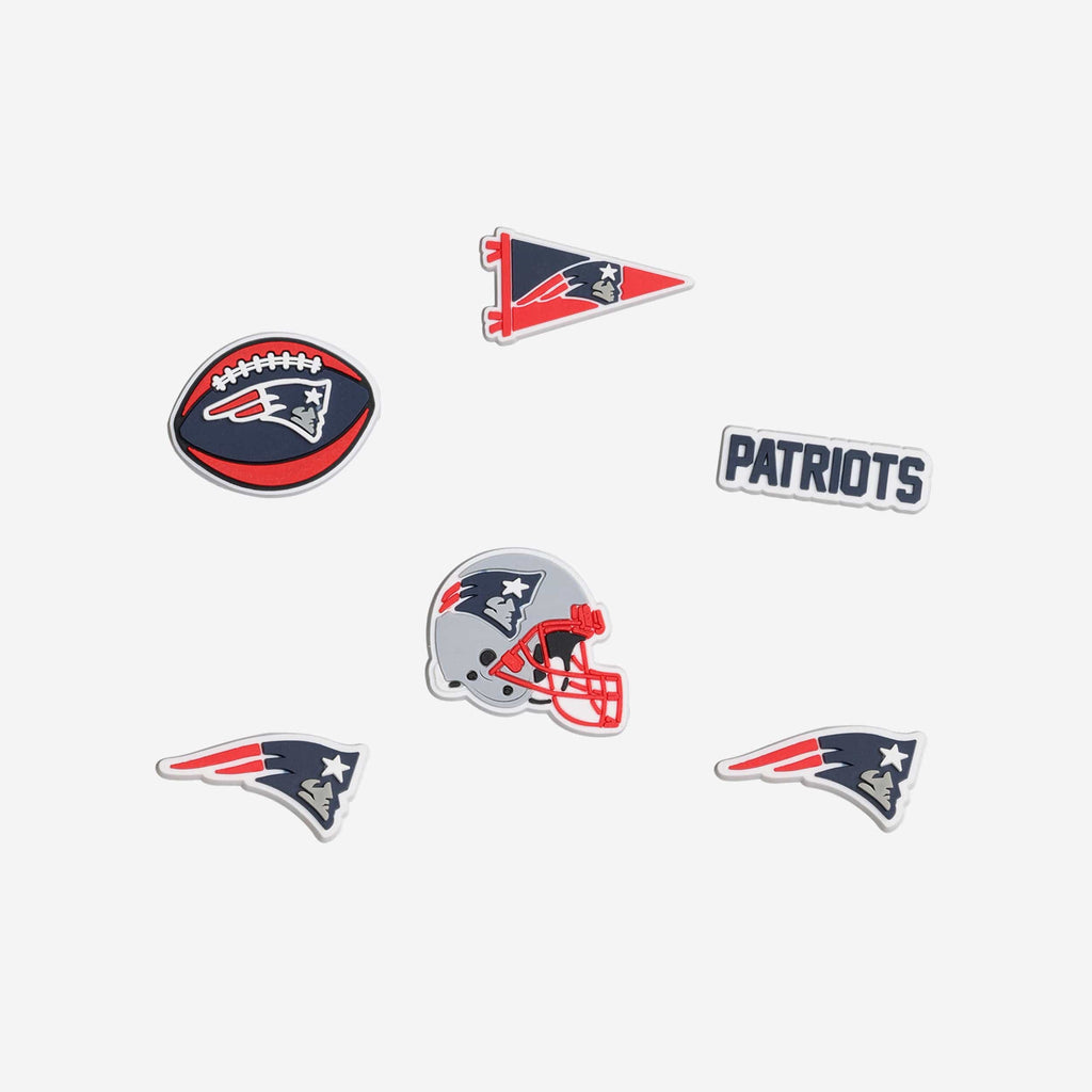 New England Patriots 6 Pack Team Clog Charms FOCO - FOCO.com