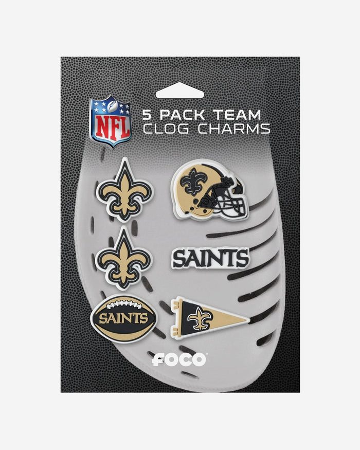 New Orleans Saints 6 Pack Team Clog Charms FOCO - FOCO.com