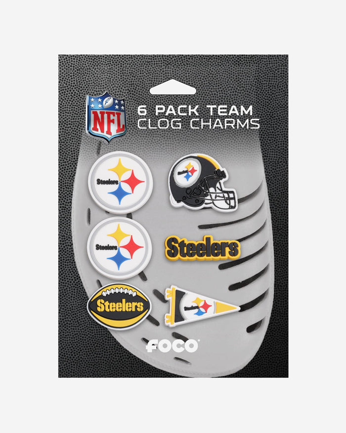 Pittsburgh Steelers 6 Pack Team Clog Charms FOCO - FOCO.com