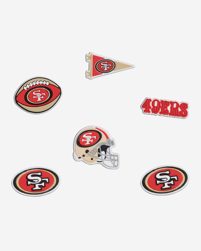 San Francisco 49ers 6 Pack Team Clog Charms FOCO - FOCO.com