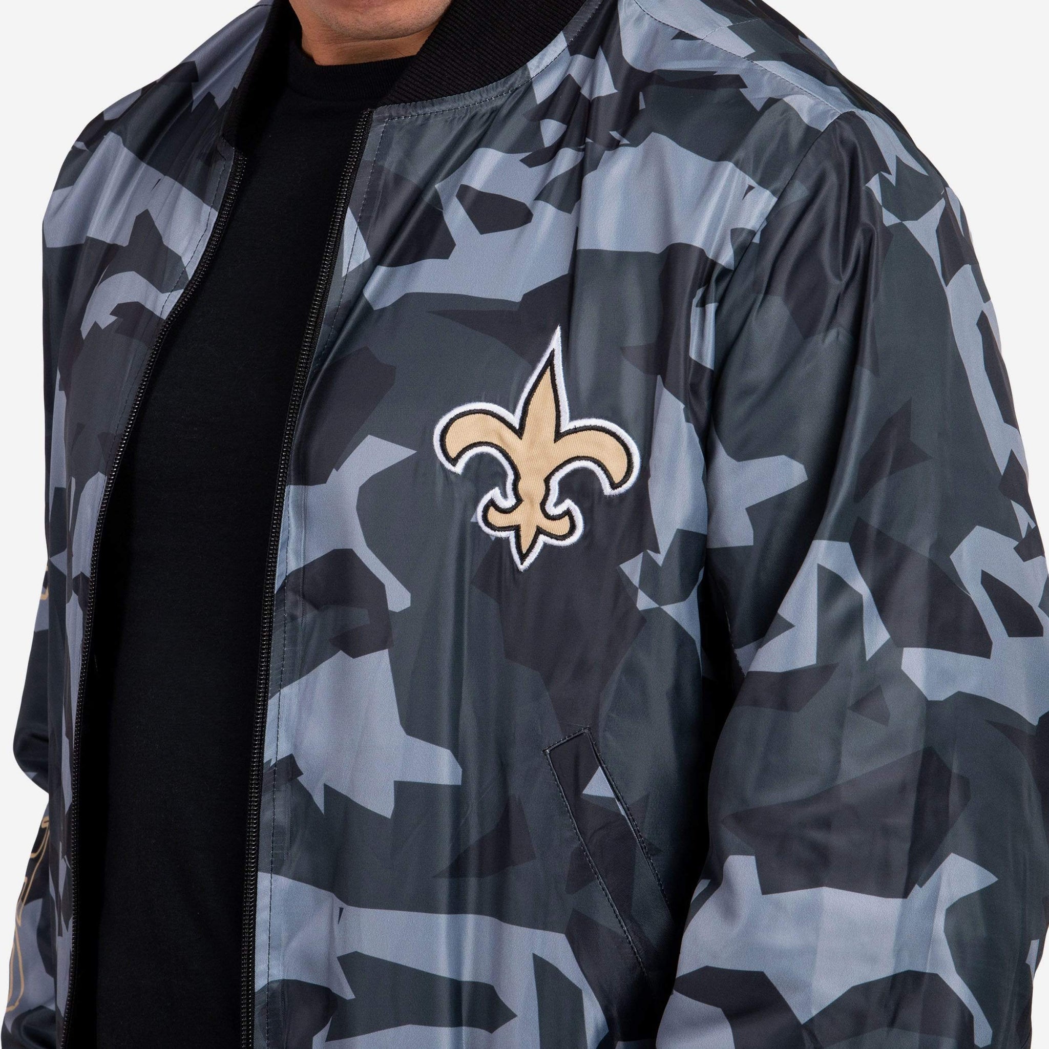 The Best Cheap Men's Bomber Jacket New Orleans Saints Jacket For