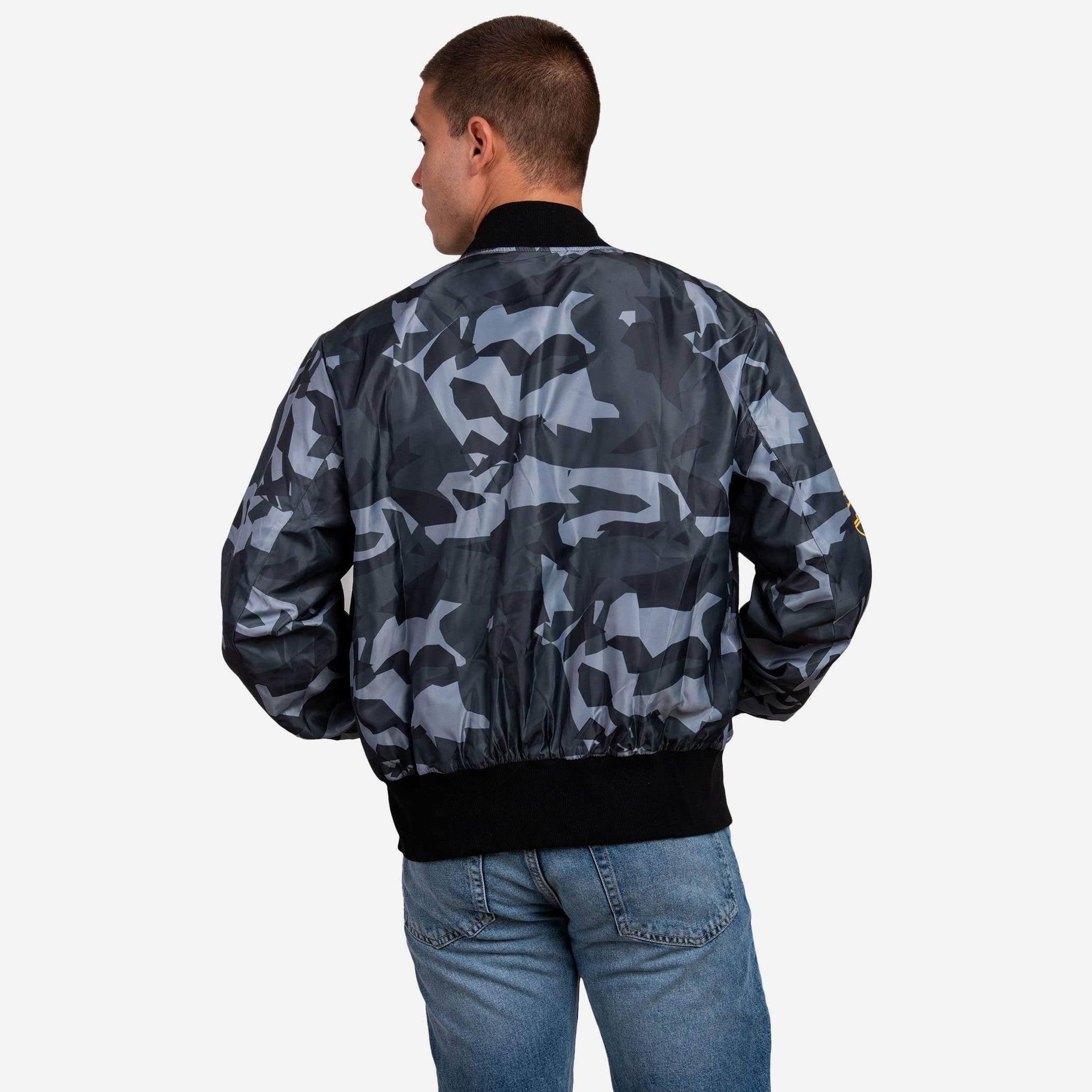 Pittsburgh Steelers Camo Bomber Jacket FOCO