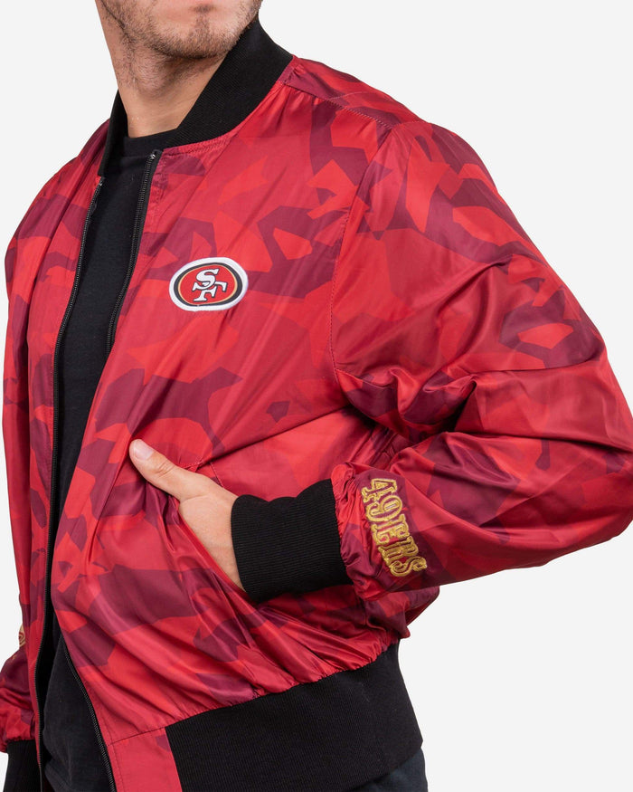 San Francisco 49ers Camo Bomber Jacket FOCO