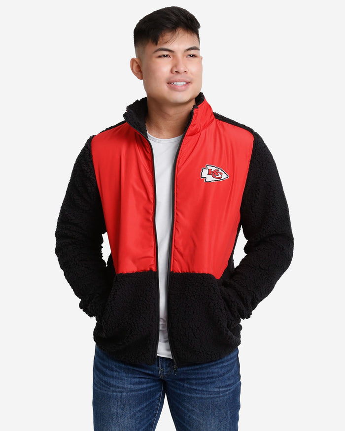 Kansas City Chiefs NFL Mens Sherpa Soft Zip Up Jacket