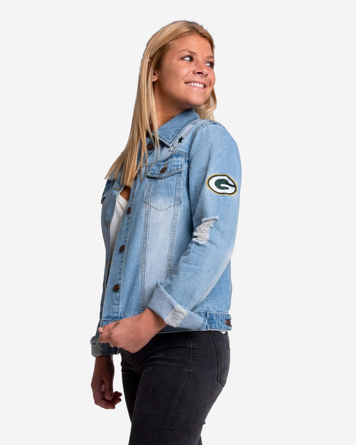 Green Bay Packers Womens Denim Jacket FOCO