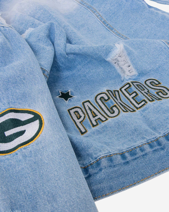 Green Bay Packers Womens Denim Jacket FOCO - FOCO.com