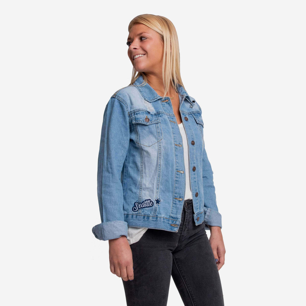 Seattle Seahawks Womens Denim Jacket FOCO S - FOCO.com