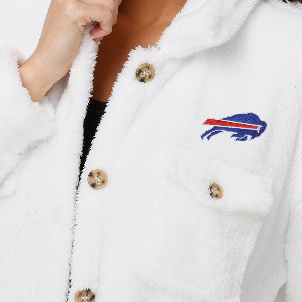 Buffalo Bills Womens White Sherpa Jacket FOCO