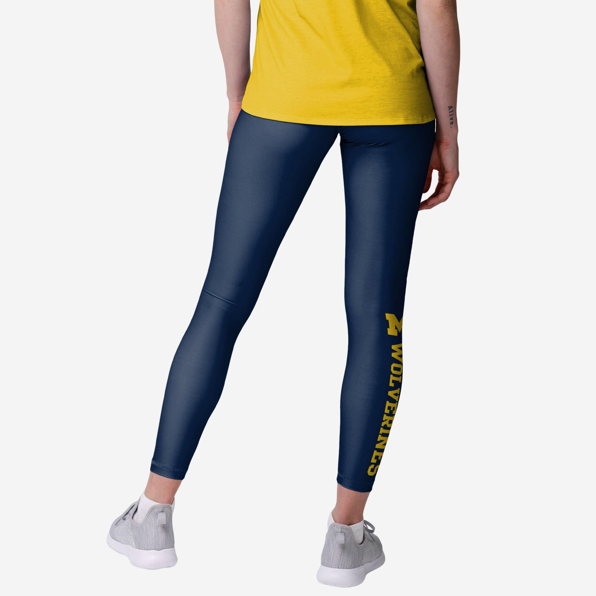 AE, Graphic Wordmark Leggings - White, Workout Leggings Women